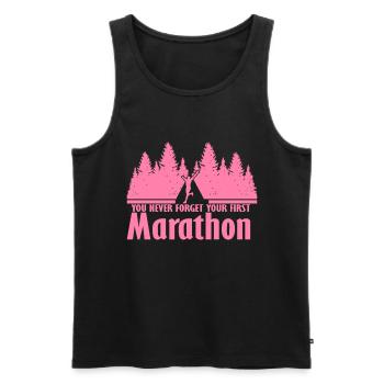Marathon marathon marathon jogging Marathons Courses - Débardeur bio Premium Homme - noir - Devant - AI Model Male 178 light (178cm)