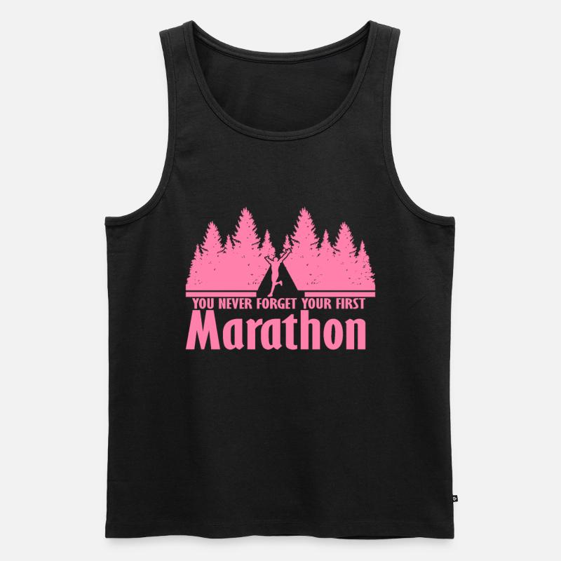 Marathon marathon marathon jogging Marathons Courses - Débardeur bio Premium Homme - noir