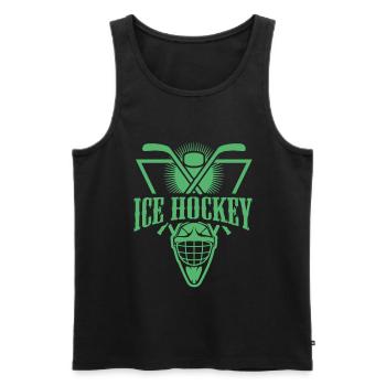 Ice Hockey Goalie - Men's Premium Organic Tank Top - black - Front - AI Model Male 178 light (178cm)