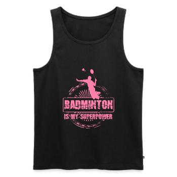 Badminton Badminton Badminton Badminton - Männer Premium Bio Tank Top - Schwarz - Vorne - AI Model Male 178 light (178cm)