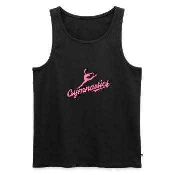 Gymnastique gymnastique gymnastique Gymnastique gymnastique - Débardeur bio Premium Homme - noir - Devant - Michal (187cm)