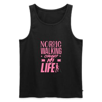 Nordic Walking Walking Hiking Nordic Walk Mama - Men's Premium Organic Tank Top - black - Front - AI Model Male 178 light (178cm)