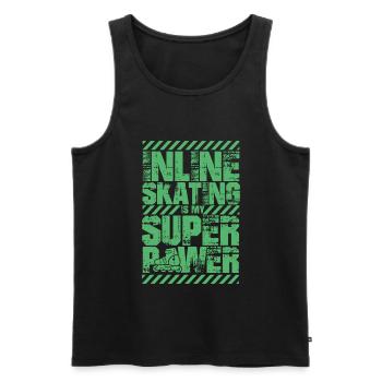 Sk8 Inline Skate Inline Skating Rollschuhe Inliner - Männer Premium Bio Tank Top - Schwarz - Vorne - Michal (187cm)
