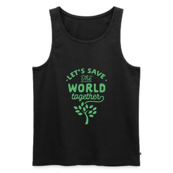 Umwelt Klimawandel Erde retten Erderwärmung Klima - Männer Premium Bio Tank Top - Schwarz - Vorne - AI Model Male 178 light (178cm)