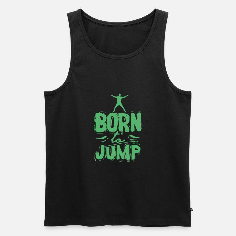 Trampolin Springen - Männer Premium Bio Tank Top - Schwarz