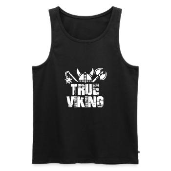Wikinger - Männer Premium Bio Tank Top - Schwarz - Vorne - Michal (187cm)
