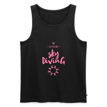 Skydive - Men's Premium Organic Tank Top - black - Front - AI Model Male 178 light (178cm)