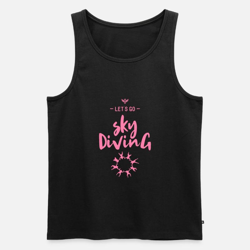 Skydive - Männer Premium Bio Tank Top - Schwarz