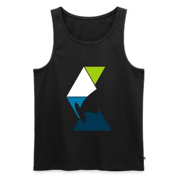 Windsurfing - Men's Premium Organic Tank Top - black - Front - AI Model Male 178 light (178cm)