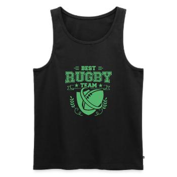 Rugby Rugby Rugby Rugby - Men's Premium Organic Tank Top - black - Front - AI Model Male 178 light (178cm)