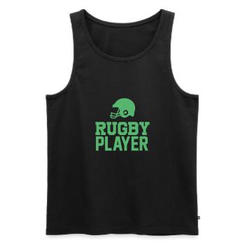 Rugby Rugby Rugby Rugby - Men's Premium Organic Tank Top - black - Front - AI Model Male 178 light (178cm)