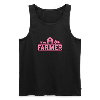 Mama Bäuerin Landwirt Bauer Landwirtin - Männer Premium Bio Tank Top - Schwarz - Vorne - AI Model Male 178 light (178cm)