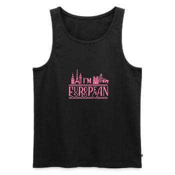 L’Union européenne l’Union européenne Brexit Europe - Débardeur bio Premium Homme - noir - Devant - AI Model Male 178 light (178cm)