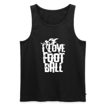 Football américain - Débardeur bio Premium Homme - noir - Devant - AI Model Male 178 light (178cm)