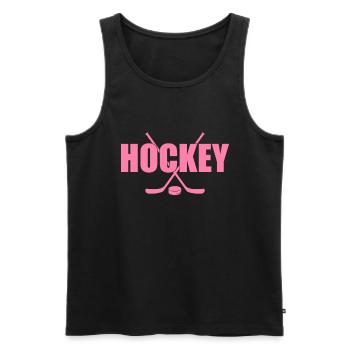 Hockey sur glace - Débardeur bio Premium Homme - noir - Devant - Michal (187cm)