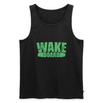 Wakeboard Wakeboard Wakeboard Wakeboarder Wakeboarder corde - Débardeur bio Premium Homme - noir - Devant - AI Model Male 178 light (178cm)