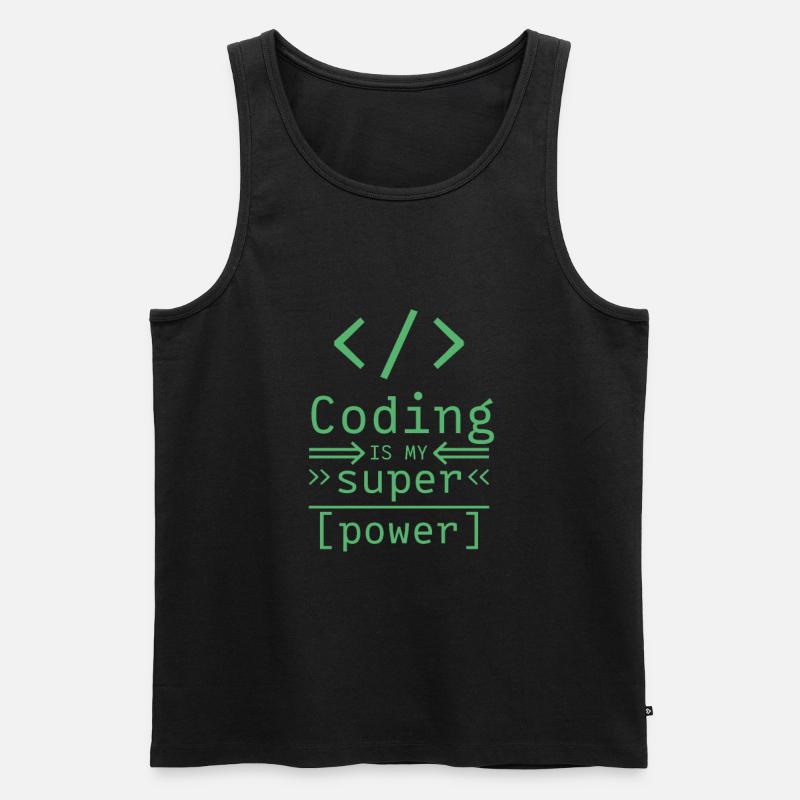 Programming Software Programmer Coder Coder - Men's Premium Organic Tank Top - black