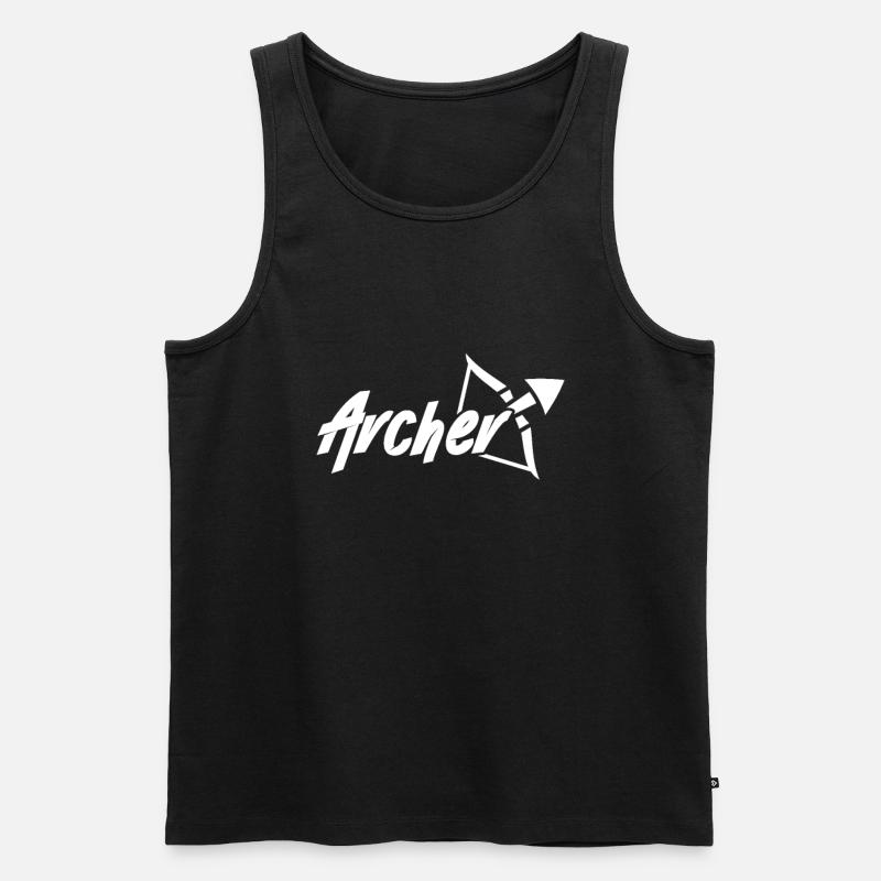 Bogenschütze - Männer Premium Bio Tank Top - Schwarz