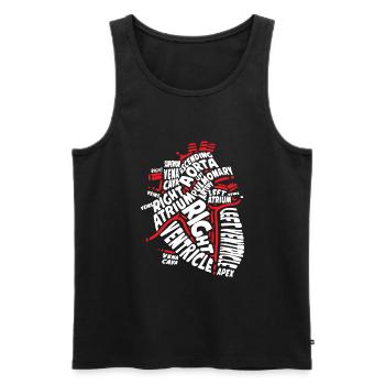 Herz Anatomie Cardologie Krankenschwester Geschenk - Männer Premium Bio Tank Top - Schwarz - Vorne - AI Model Male 178 light (178cm)