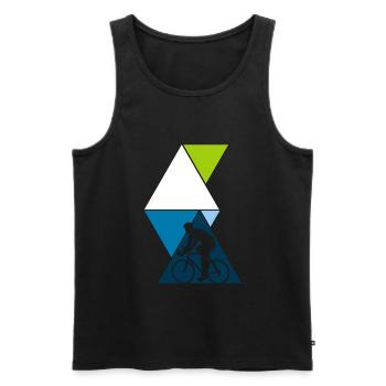 bicycle - Men's Premium Organic Tank Top - black - Front - Michal (187cm)