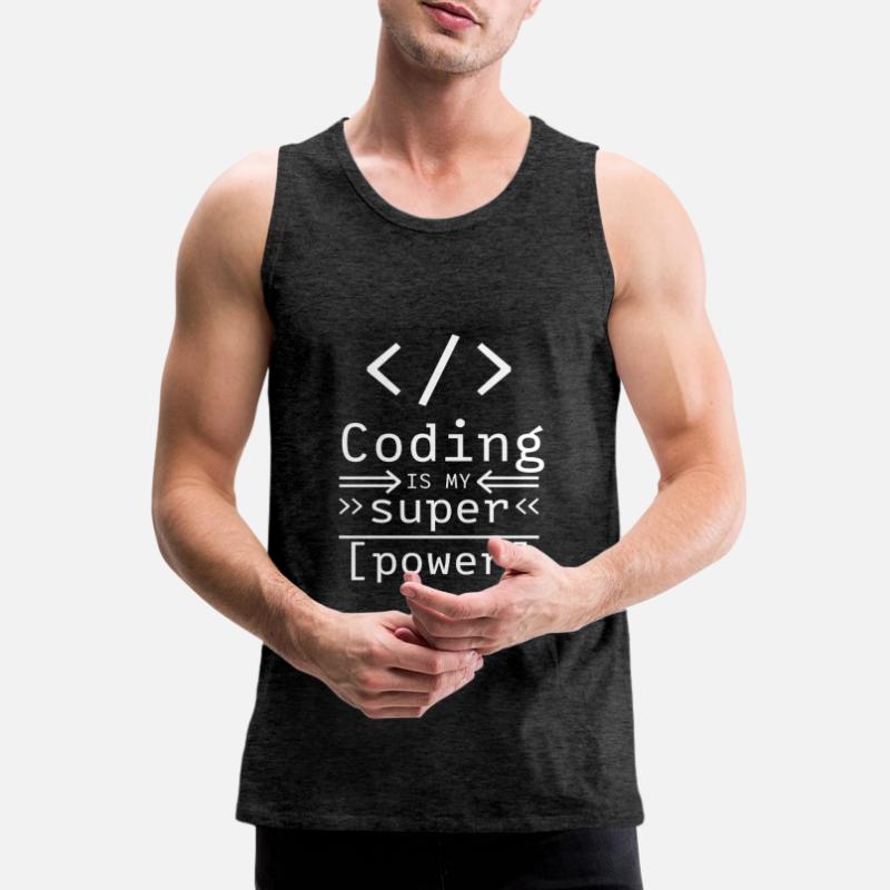 Logiciels Codage Hacker Programmeurs Débardeur bio Premium Homme