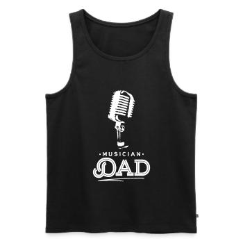 Musicien Papa - Débardeur bio Premium Homme - noir - Devant - Michal (187cm)
