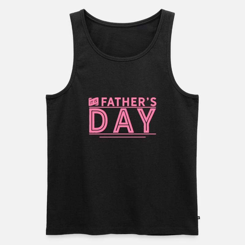 Vater Bester Papa - Männer Premium Bio Tank Top - Schwarz