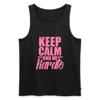 Karate KämPferin Karatekampf Kampf Karatekämpferin - Männer Premium Bio Tank Top - Schwarz - Vorne - AI Model Male 178 light (178cm)