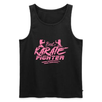 Karate Karate Karate Karate - Männer Premium Bio Tank Top - Schwarz - Vorne - AI Model Male 178 light (178cm)