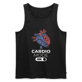 Heart anatomy cardiology mode gift - Men's Premium Organic Tank Top - black - Front - Michal (187cm)