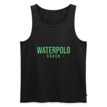 Water polo Water polo Water polo Water polo - Men's Premium Organic Tank Top - black - Front - Michal (187cm)