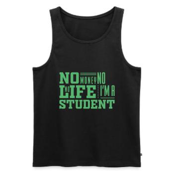 Student Uni Student Study Studies - Men's Premium Organic Tank Top - black - Front - Michal (187cm)