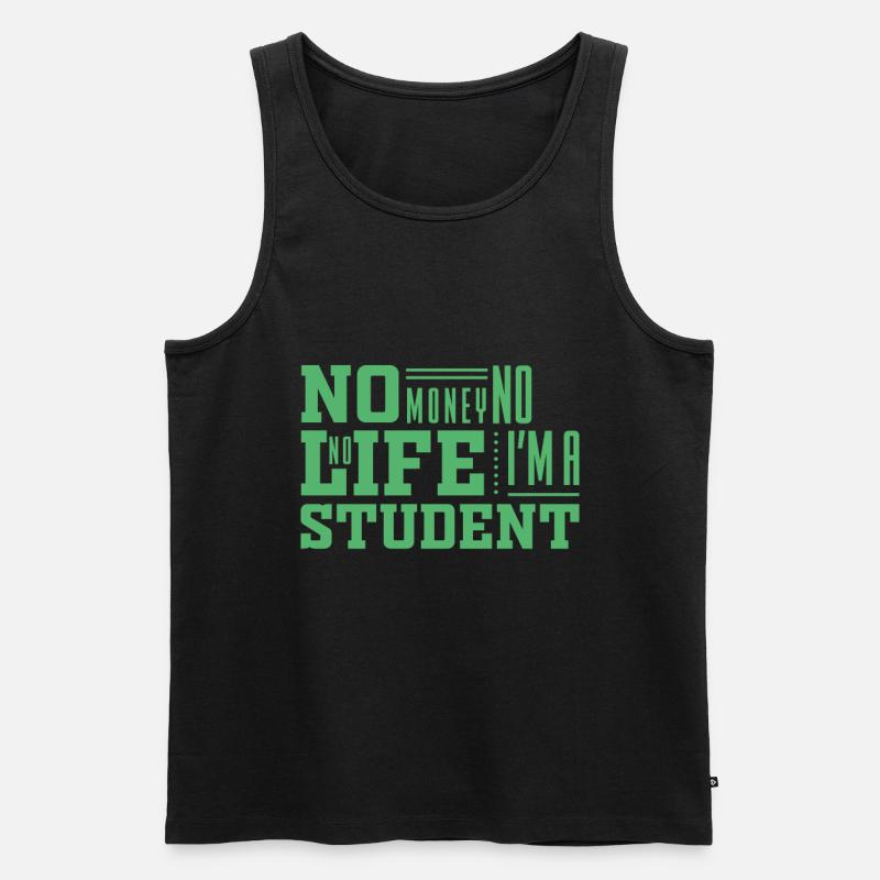 Student Uni Student Study Studies - Men's Premium Organic Tank Top - black