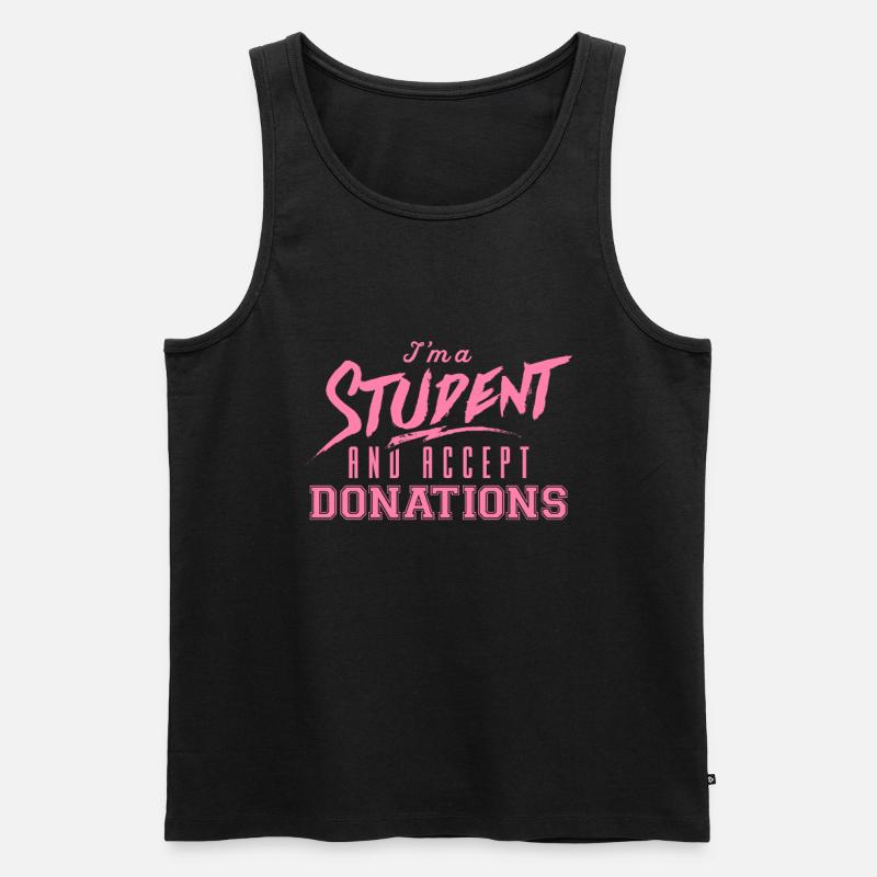 Studentin Studentin Studentin Studentin - Männer Premium Bio Tank Top - Schwarz
