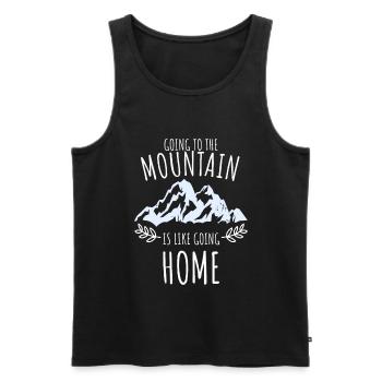 Going To The Mountains Is Like Going Home - Men's Premium Organic Tank Top - black - Front - AI Model Male 178 light (178cm)