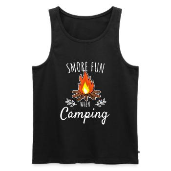 Camping - Männer Premium Bio Tank Top - Schwarz - Vorne - Michal (187cm)