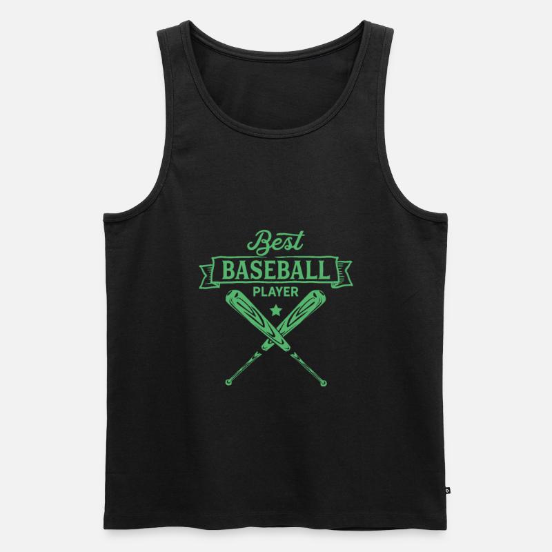 Baseball Baseball Baseball Baseball - Männer Premium Bio Tank Top - Schwarz