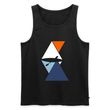 Kajakfahren Kajak - Männer Premium Bio Tank Top - Schwarz - Vorne - AI Model Male 178 light (178cm)