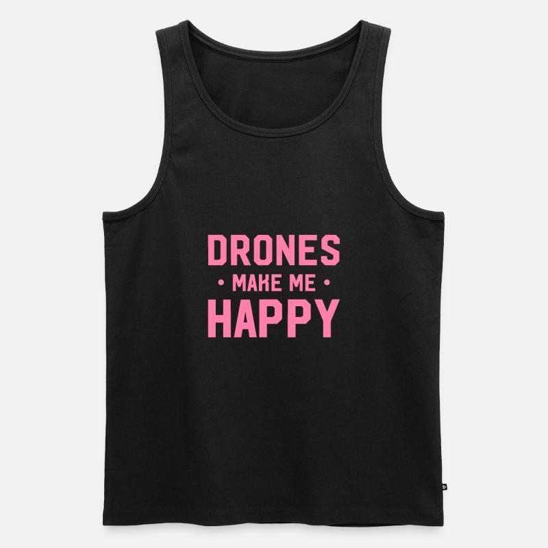 Drohne - Männer Premium Bio Tank Top - Schwarz