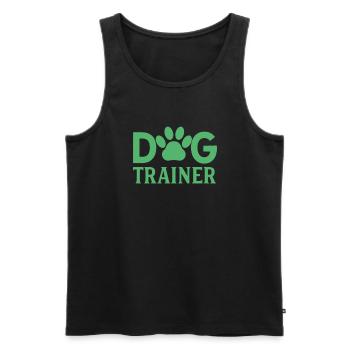 Trick Hundetrainer Hundeschule Hundeerziehung Hund - Männer Premium Bio Tank Top - Schwarz - Vorne - AI Model Male 178 light (178cm)