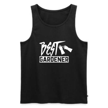 Gardener Gardener Gardener Gardener - Men's Premium Organic Tank Top - black - Front - AI Model Male 178 light (178cm)