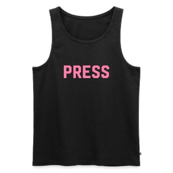 Presse Reporterin Journalistin Autor Journalismus - Männer Premium Bio Tank Top - Schwarz - Vorne - AI Model Male 178 light (178cm)
