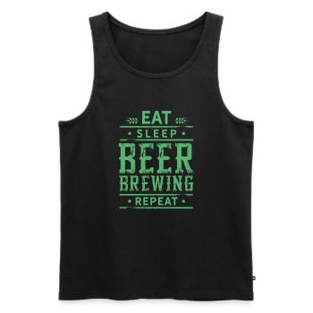 Brasser la bière - Débardeur bio Premium Homme - noir - Devant - AI Model Male 178 light (178cm)