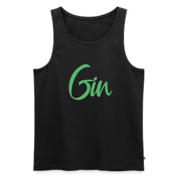 Les amateurs de gin d'alcool boivent du gin - Débardeur bio Premium Homme - noir - Devant - Michal (187cm)