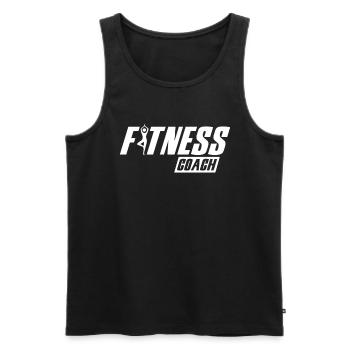 Gym fitness trainer - Men's Premium Organic Tank Top - black - Front - Michal (187cm)