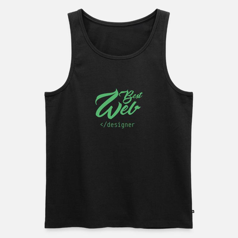 Web developer - Men's Premium Organic Tank Top - black