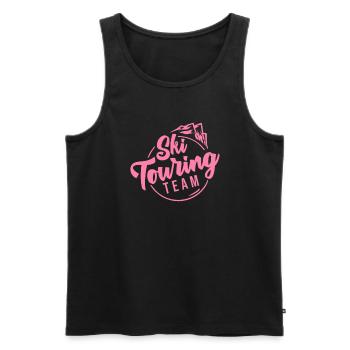 Ski Tours Ski Tour Ski Touring Mama Wintersport - Men's Premium Organic Tank Top - black - Front - AI Model Male 178 light (178cm)