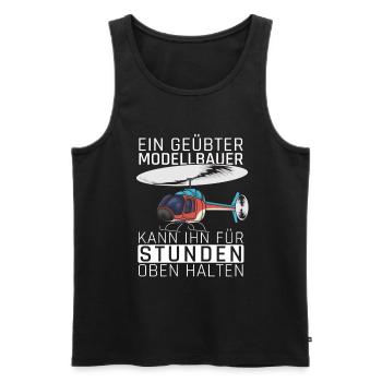 Modellbauer Modellbau Hubschrauber Geschenk Lustig - Männer Premium Bio Tank Top - Schwarz - Vorne - Michal (187cm)