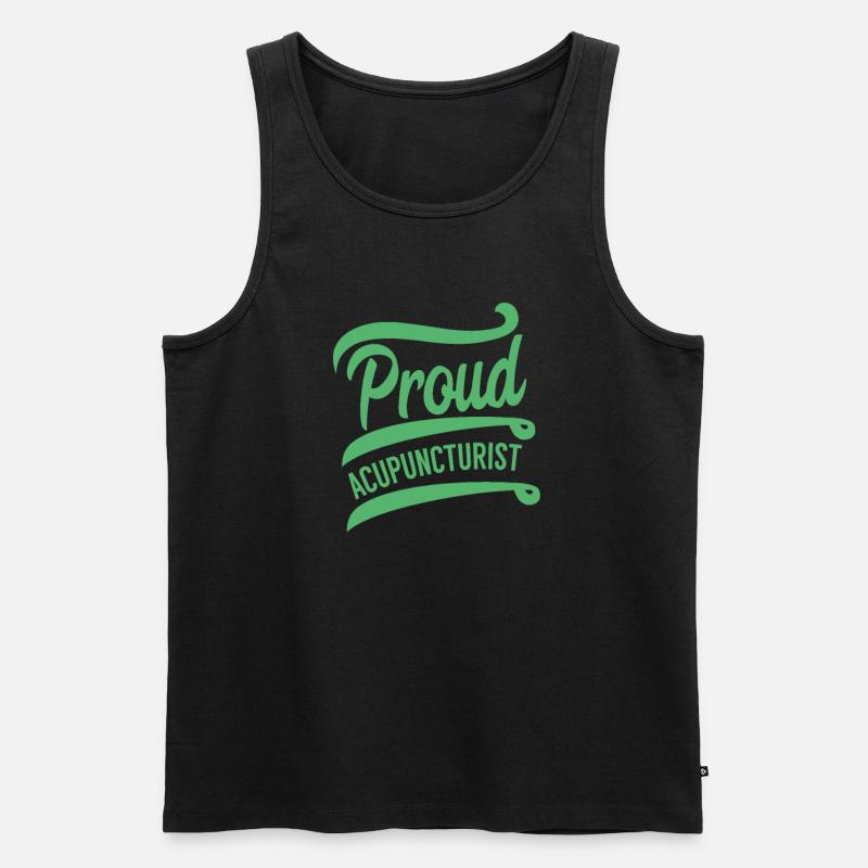 Nadel Praxis Akupunkturist Akupunktur Beruf - Männer Premium Bio Tank Top - Schwarz