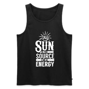 énergie solaire - Débardeur bio Premium Homme - noir - Devant - AI Model Male 178 light (178cm)